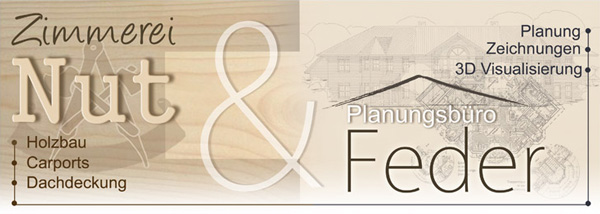 Logo Zimmerei Nut und Planungsbüro Feder